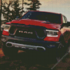 Red Dodge Ram Car Diamond Painting