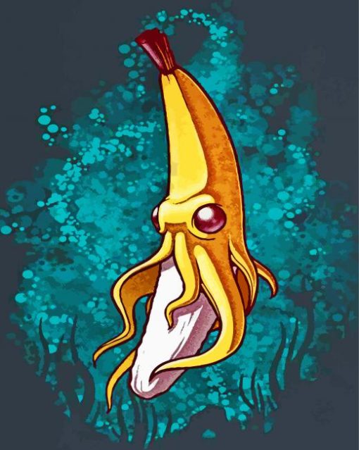 Scary Banana Octopus Diamond Painting