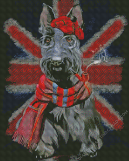 Schnauzer Sherlock Holmes Diamond Painting