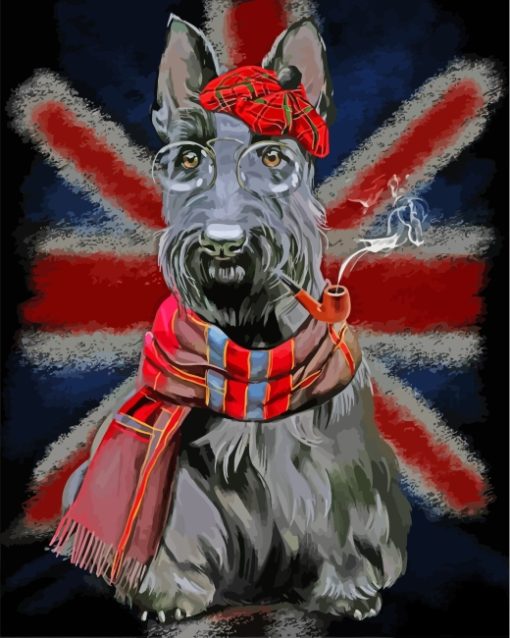 Schnauzer Sherlock Holmes Diamond Painting