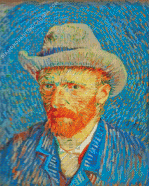 Self Portrait With Grey Felt Hat By Van Gogh Diamond Painting