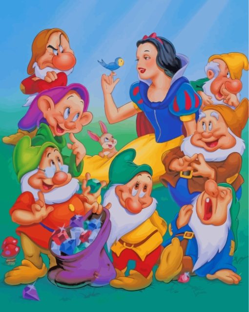 Snow White And Seven Dwarfs Diamond Painting