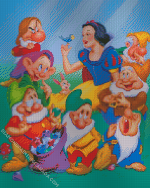 Snow White And Seven Dwarfs Diamond Painting