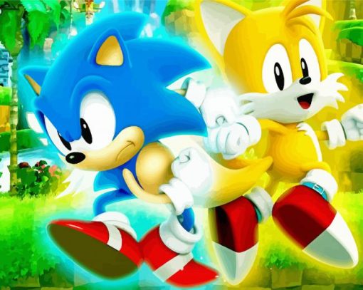 Sonic And Tails Characters Diamond Painting