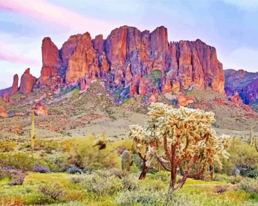 Superstition Mountains Arizona Diamond Painting