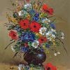 Vase With Cornflowers And Poppies Diamond Painting