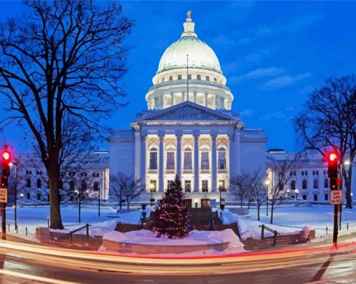 Wisconsin State Capitol Building Diamond Painting