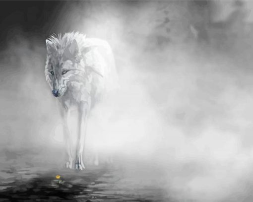 Wolf Foggy Diamond Painting