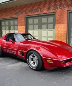 1982 Chevrolet Corvette Red Car Diamond Painting