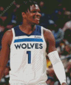 Anthony Edwards Wolves Basketballer Diamond Painting