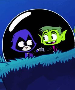 Beast Boy And Raven Diamond Painting