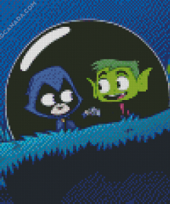 Beast Boy And Raven Diamond Painting