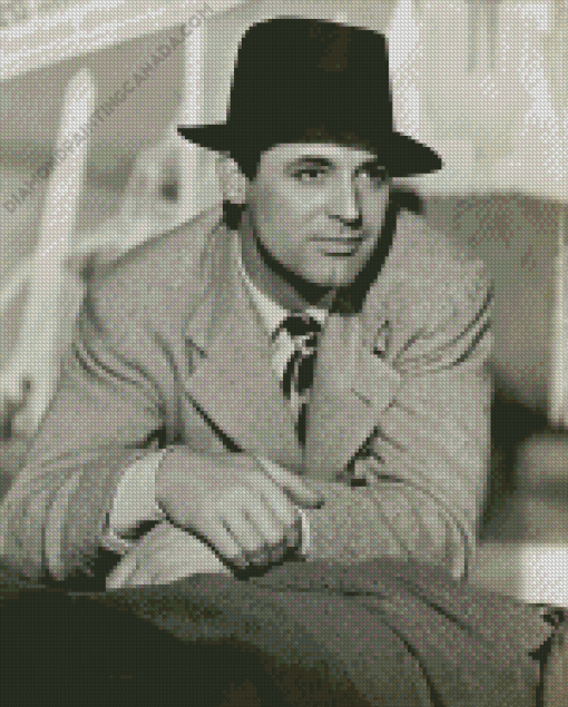 Cary Grant Wearing Hat Diamond Painting