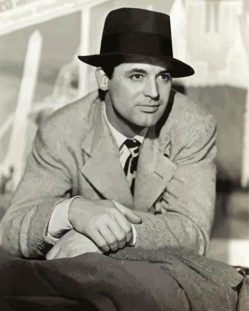 Cary Grant Wearing Hat Diamond Painting