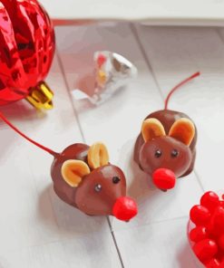 Christmas Mice Sweets Diamond Painting