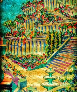 Cool Hanging Gardens Of Babylon Art Diamond Painting