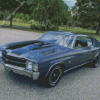 Dark Blue 1971 Chevelle Diamond Painting