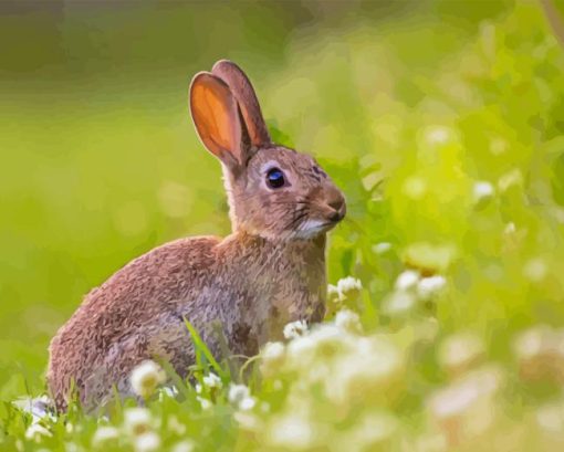 European Rabbit Wild Animal Diamond Painting