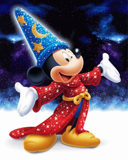 Fantasia Mickey Mouse Poster Diamond Painting