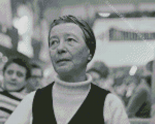 Feminist Activist Simone De Beauvoir Diamond Painting