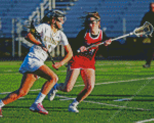 Girls Team Lacrosse Diamond Painting