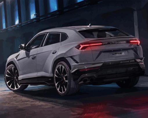 Grey Matt Lamborghini Urus Diamond Painting