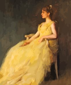 Lady In Yellow Dress Art Diamond Painting