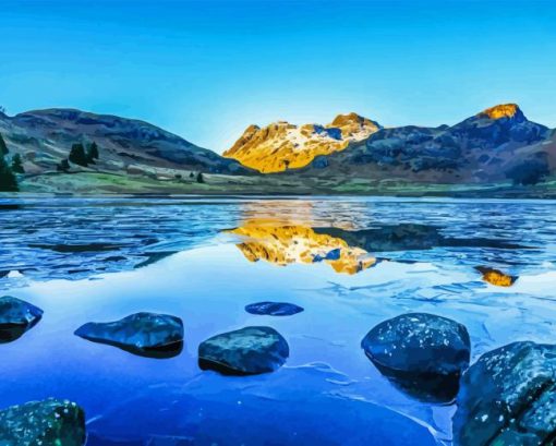 Lake District Langdale Pikes Landscape Diamond Painting