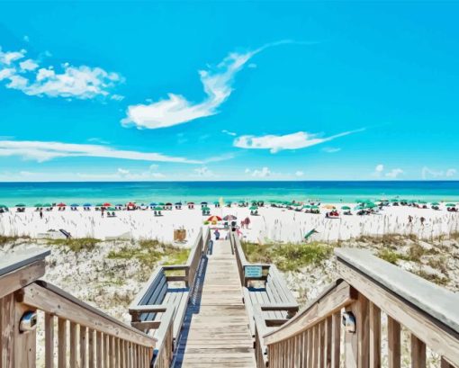 Miramar Beach Boardwalk Diamond Painting