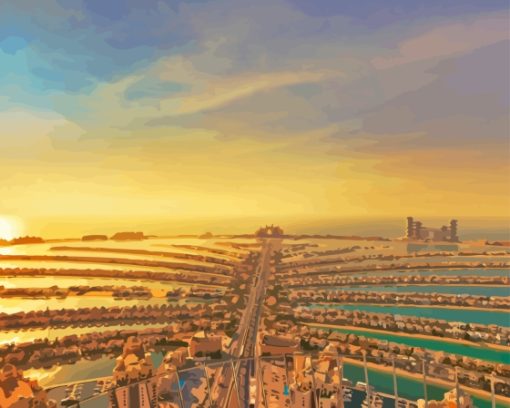 Palm Jumeirah Dubai Diamond Painting