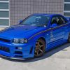 R34 Skyline Gtr Blue Car Diamond Painting