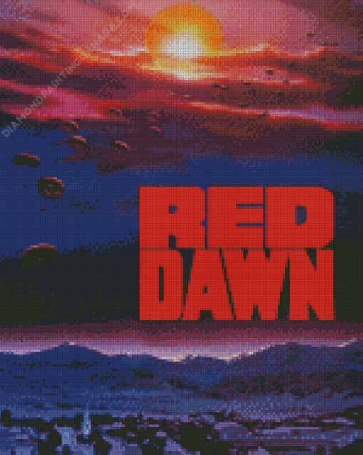 Red Dawn Poster Diamond Painting