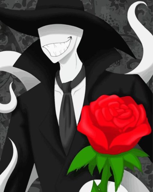 Slenderman And Rose Diamond Painting