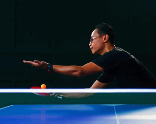 Table Tennis Player Diamond Painting