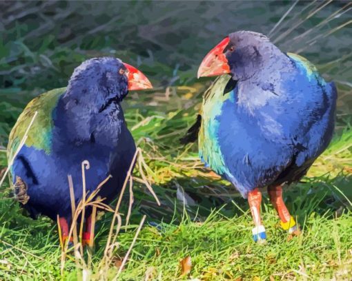 Takahe Birds Diamond Painting