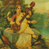 The Saraswati Goddess Diamond Painting