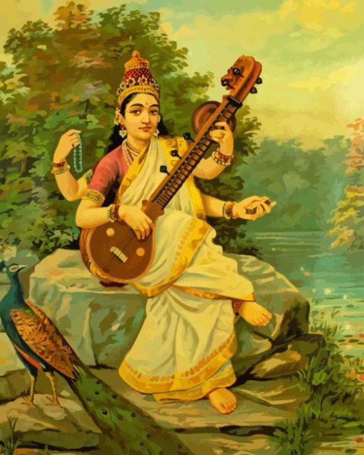 The Saraswati Goddess Diamond Painting