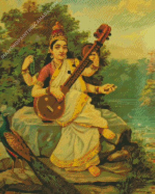 The Saraswati Goddess Diamond Painting