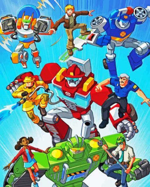 Transformers Rescue Bots Serie Diamond Painting