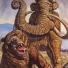 Woolly Mammoth And Bear Diamond Painting