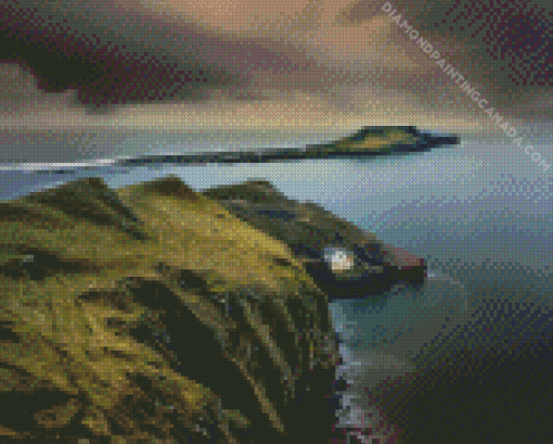 Worms Head Rhossili Landscape Diamond Painting