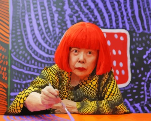 Yayoi Kusama Painter Diamond Painting