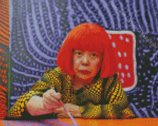 Yayoi Kusama Painter Diamond Painting