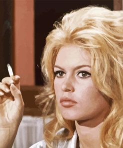 Actress Bridget Bardot Smoking Diamond Painting