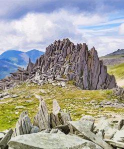 Aesthetic Glyder Fawr Snowdon Diamond Painting