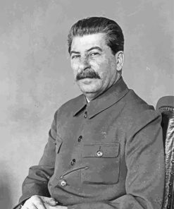 Black And White Joseph Stalin Diamond Painting