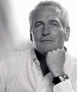 Black And White Paul Newman Diamond Painting