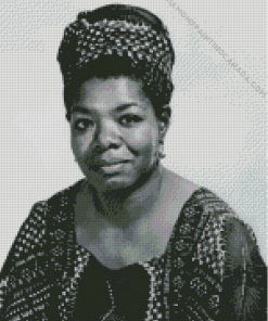 Black And White Poet Maya Angelou Diamond Painting