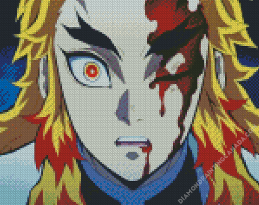 Bloody Anime Kyojuro Rengoku Diamond Painting