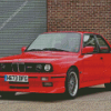 Bmw E30 Red Car Diamond Painting